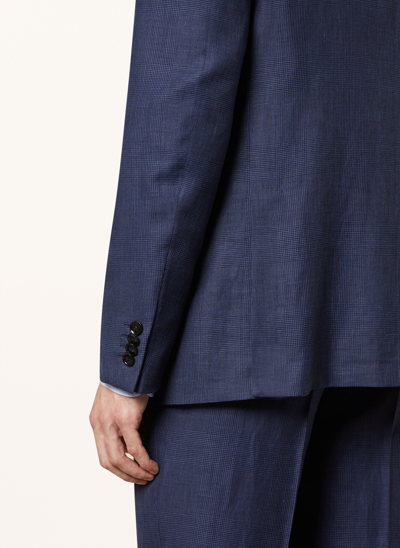 ZEGNA Suit jacket slim fit with linen, Color: DARK BLUE (Image 6)
