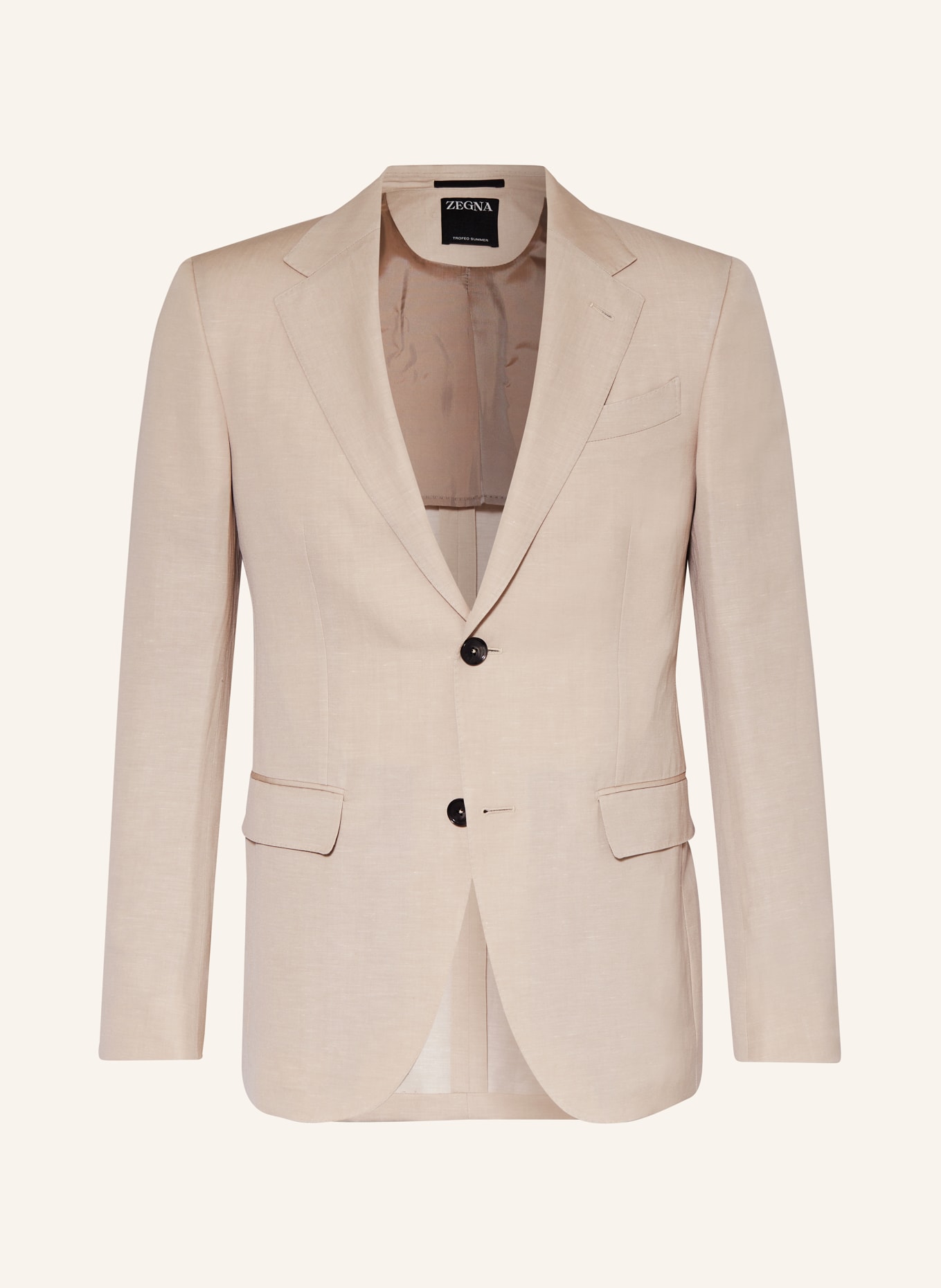 ZEGNA Suit jacket regular fit with linen, Color: 5A7 Beige (Image 1)