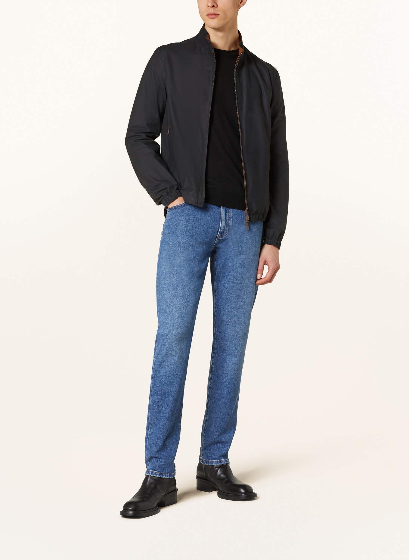 ZEGNA Reversible leather jacket, Color: BLACK/ BROWN (Image 2)