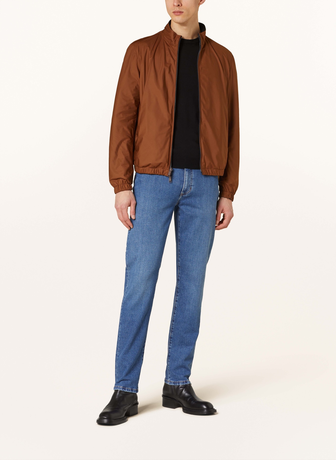 ZEGNA Reversible leather jacket, Color: BLACK/ BROWN (Image 4)