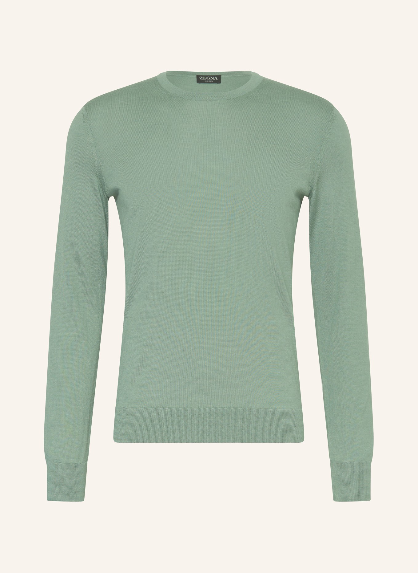 ZEGNA Cashmere sweater with silk, Color: LIGHT GREEN (Image 1)