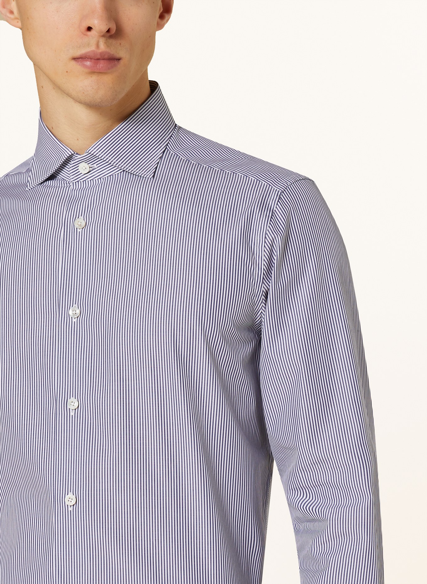 ZEGNA Shirt regular fit, Color: BLUE/ WHITE (Image 4)