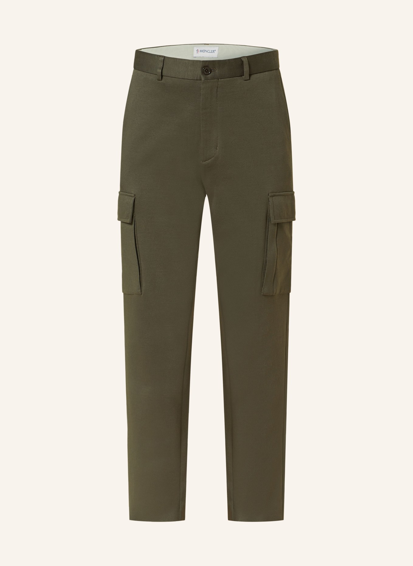 MONCLER Cargo trousers regular fit in jersey, Color: KHAKI (Image 1)