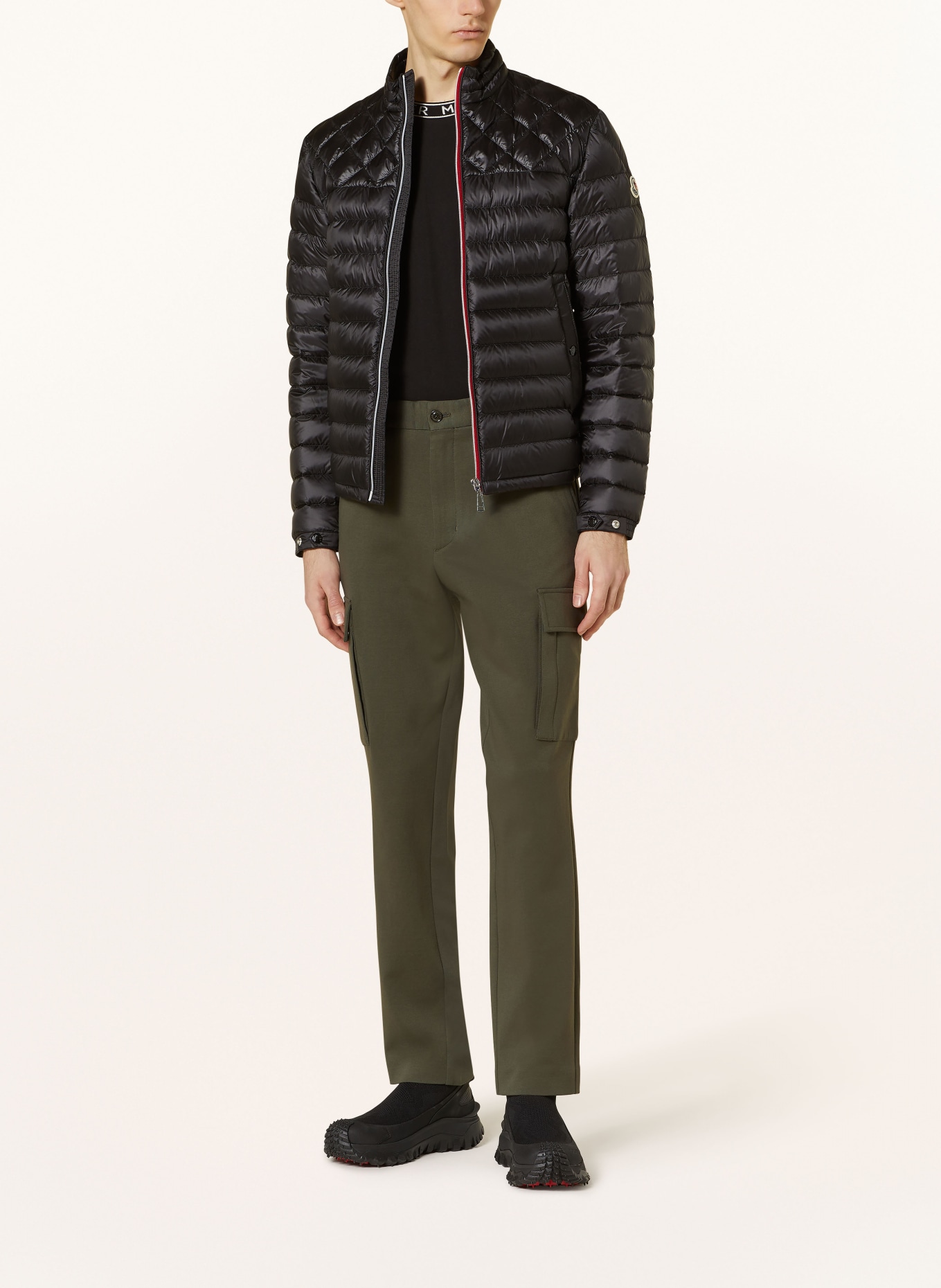 MONCLER Cargo trousers regular fit in jersey, Color: KHAKI (Image 2)