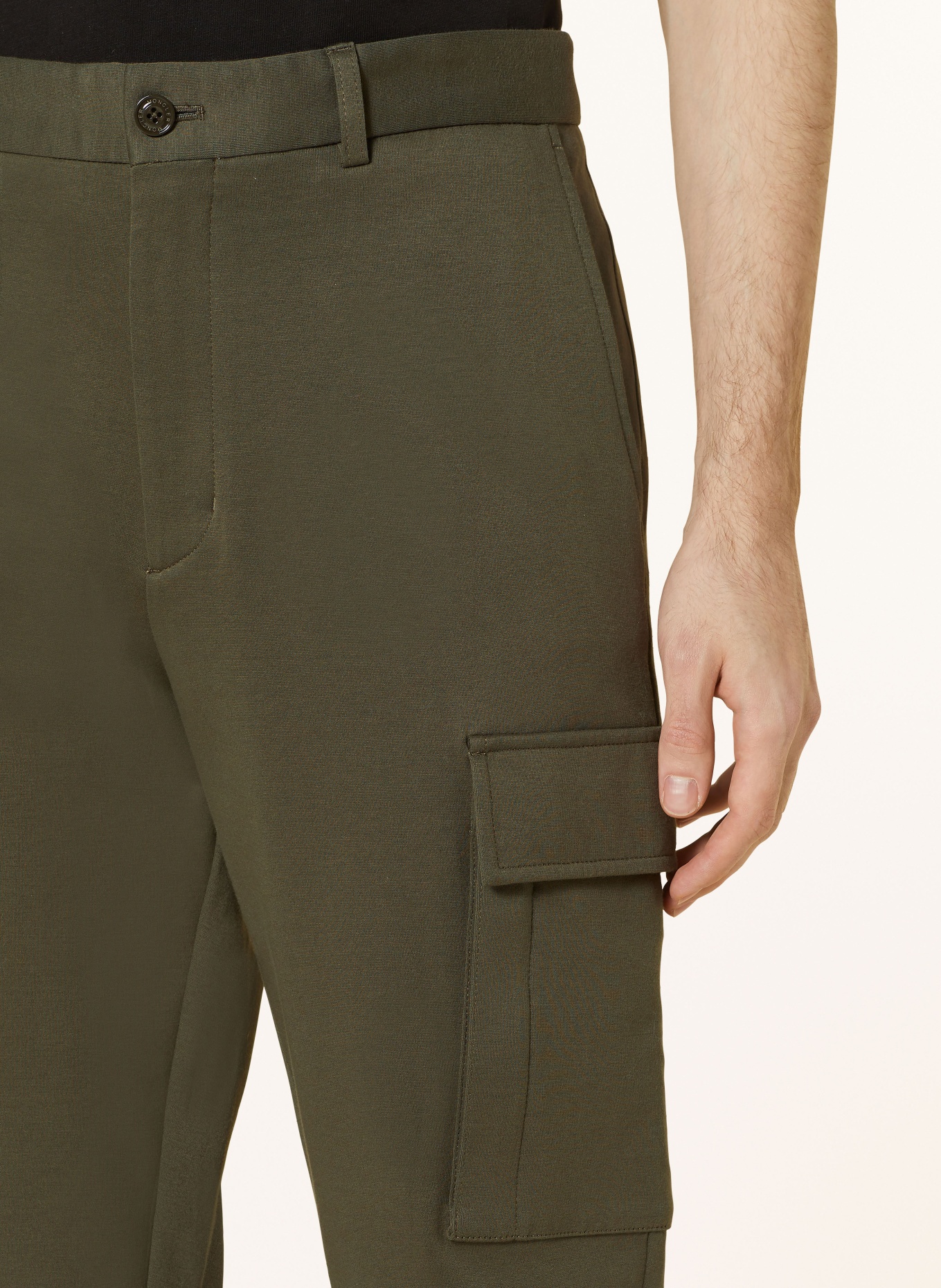 MONCLER Cargo trousers regular fit in jersey, Color: KHAKI (Image 5)