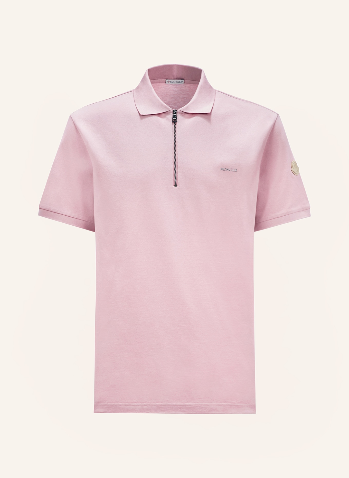 MONCLER Piqué polo shirt, Color: PINK (Image 1)