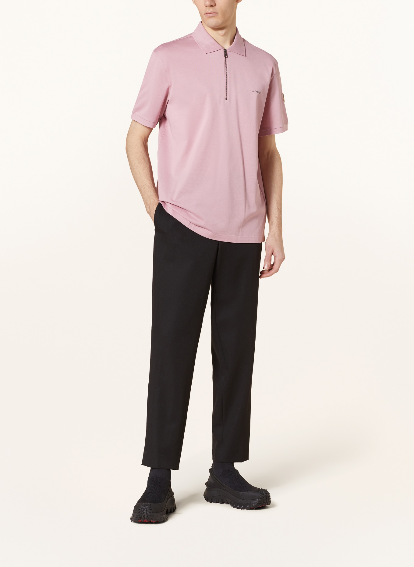 MONCLER Piqué polo shirt, Color: PINK (Image 2)