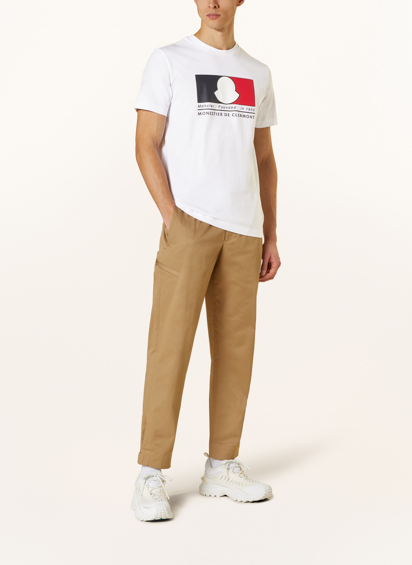MONCLER T-shirt, Color: WHITE/ BLACK/ RED (Image 2)