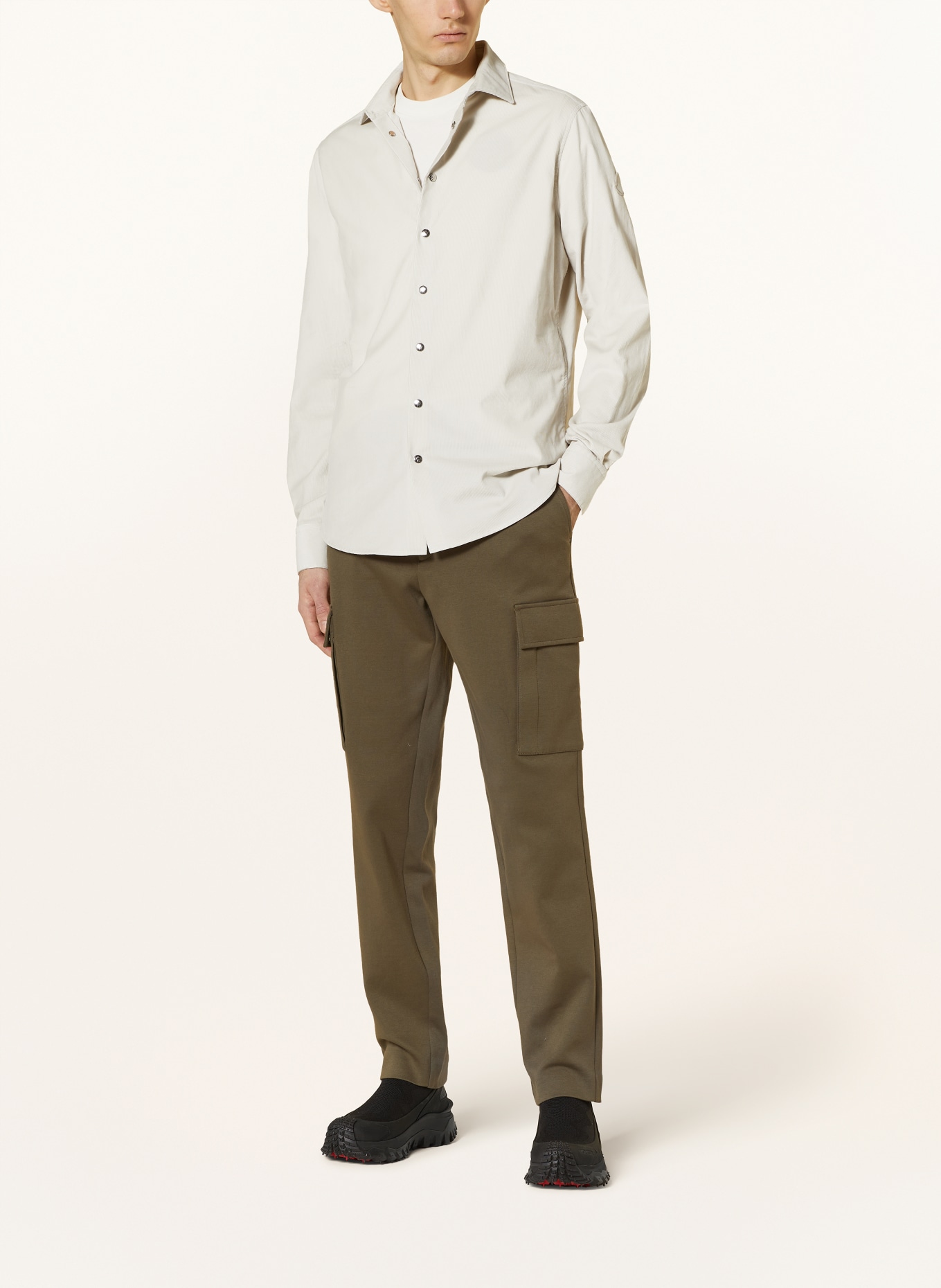 MONCLER Corduroy shirt slim fit, Color: LIGHT GRAY (Image 2)