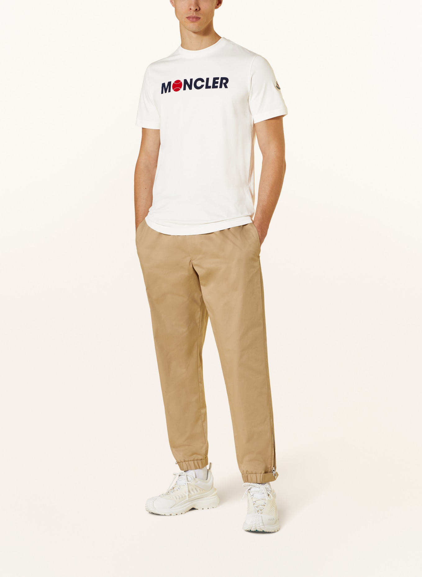 MONCLER T-shirt, Color: WHITE/ DARK BLUE/ RED (Image 2)
