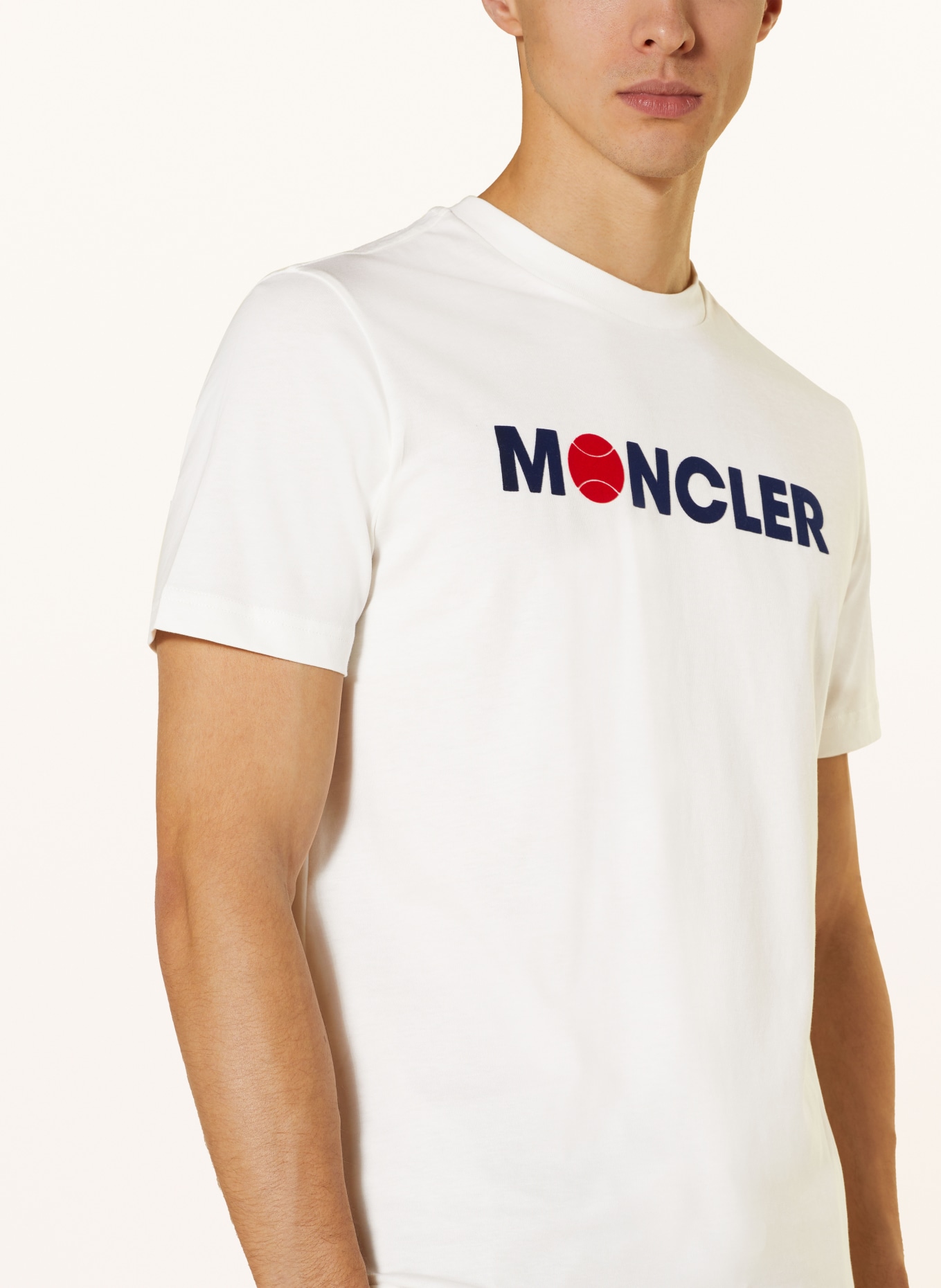MONCLER T-shirt, Kolor: BIAŁY/ GRANATOWY/ CZERWONY (Obrazek 4)