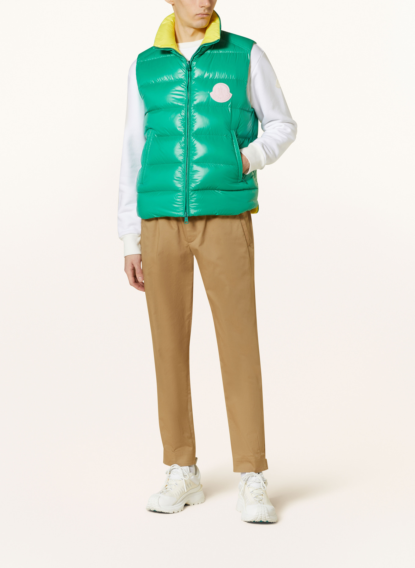 MONCLER Down vest, Color: GREEN (Image 2)