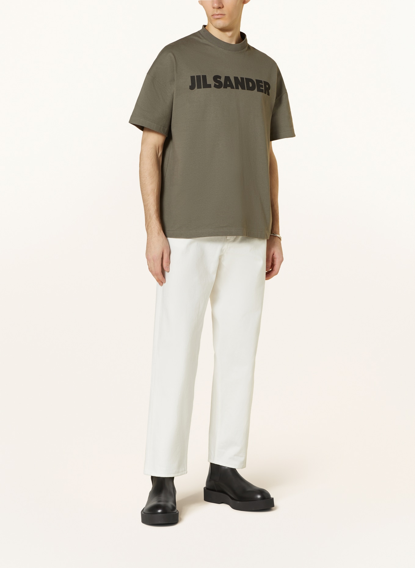 JIL SANDER T-shirt, Kolor: KHAKI/ CZARNY (Obrazek 2)