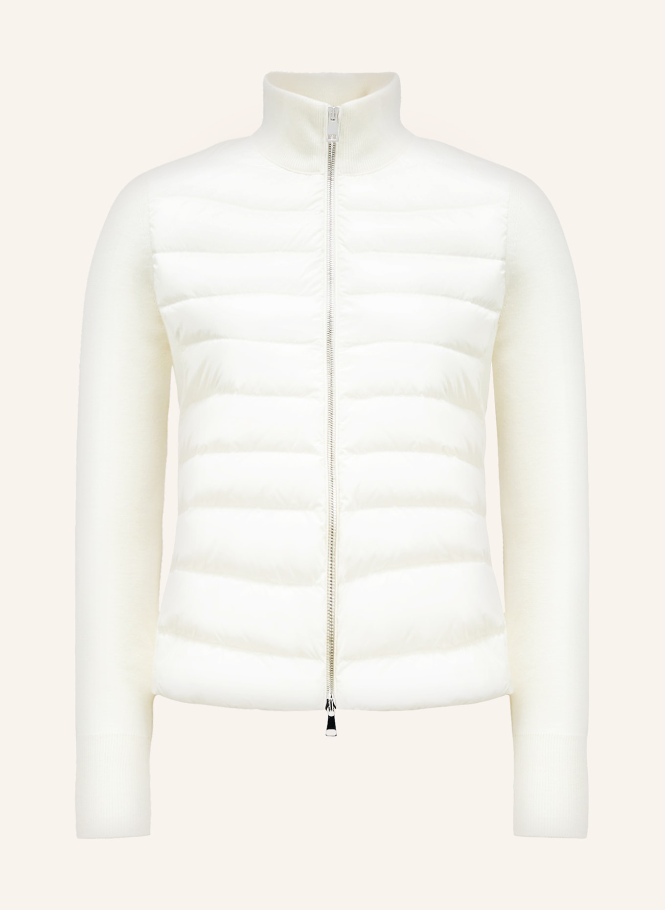 MONCLER Down jacket in mixed materials, Color: ECRU (Image 1)