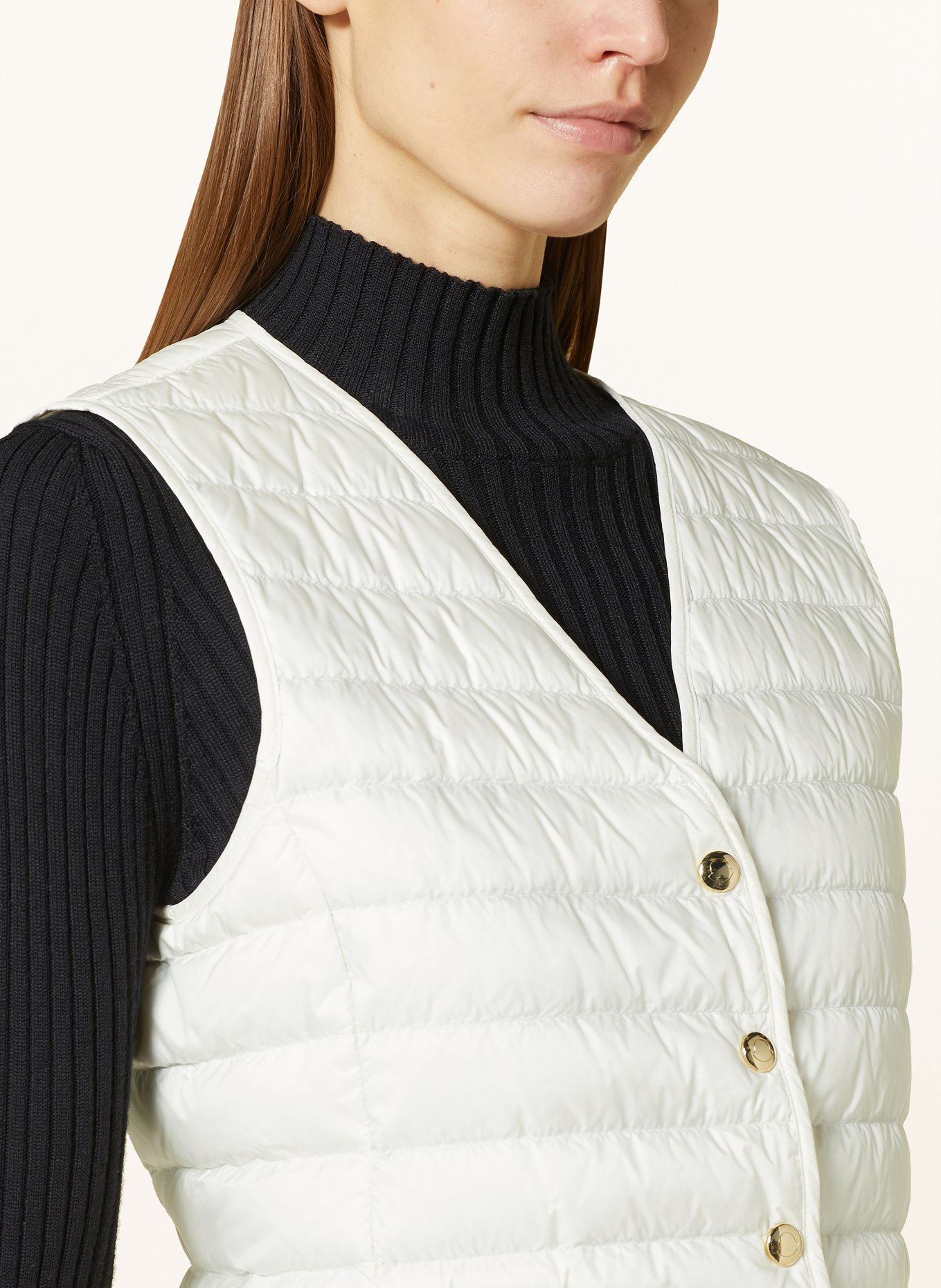 MONCLER Down vest, Color: WHITE (Image 4)