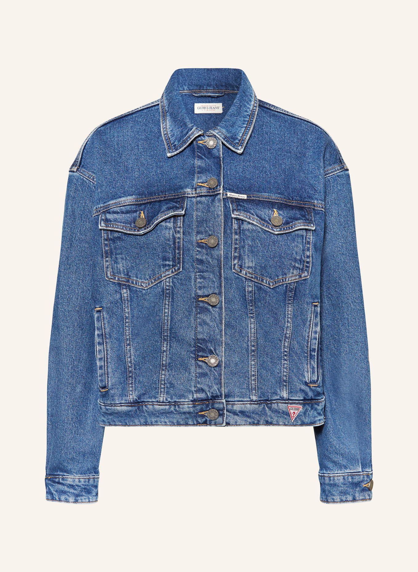 Guess logo denim jacket cheap