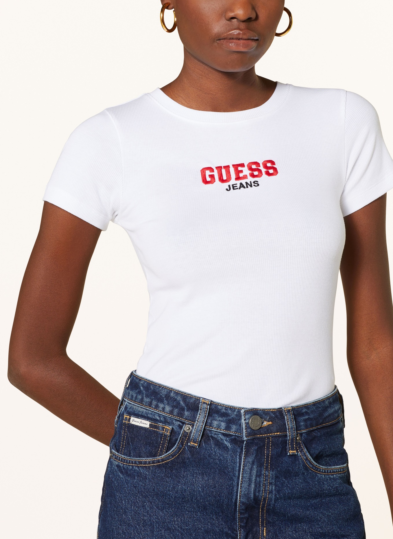 GUESS JEANS T-Shirt, Farbe: WEISS (Bild 4)