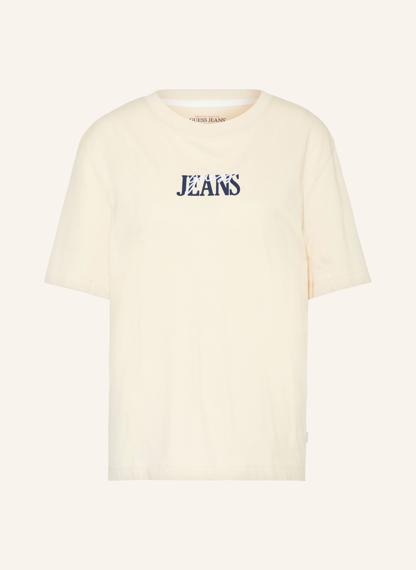 GUESS JEANS Oversized shirt, Color: LIGHT YELLOW (Image 1)