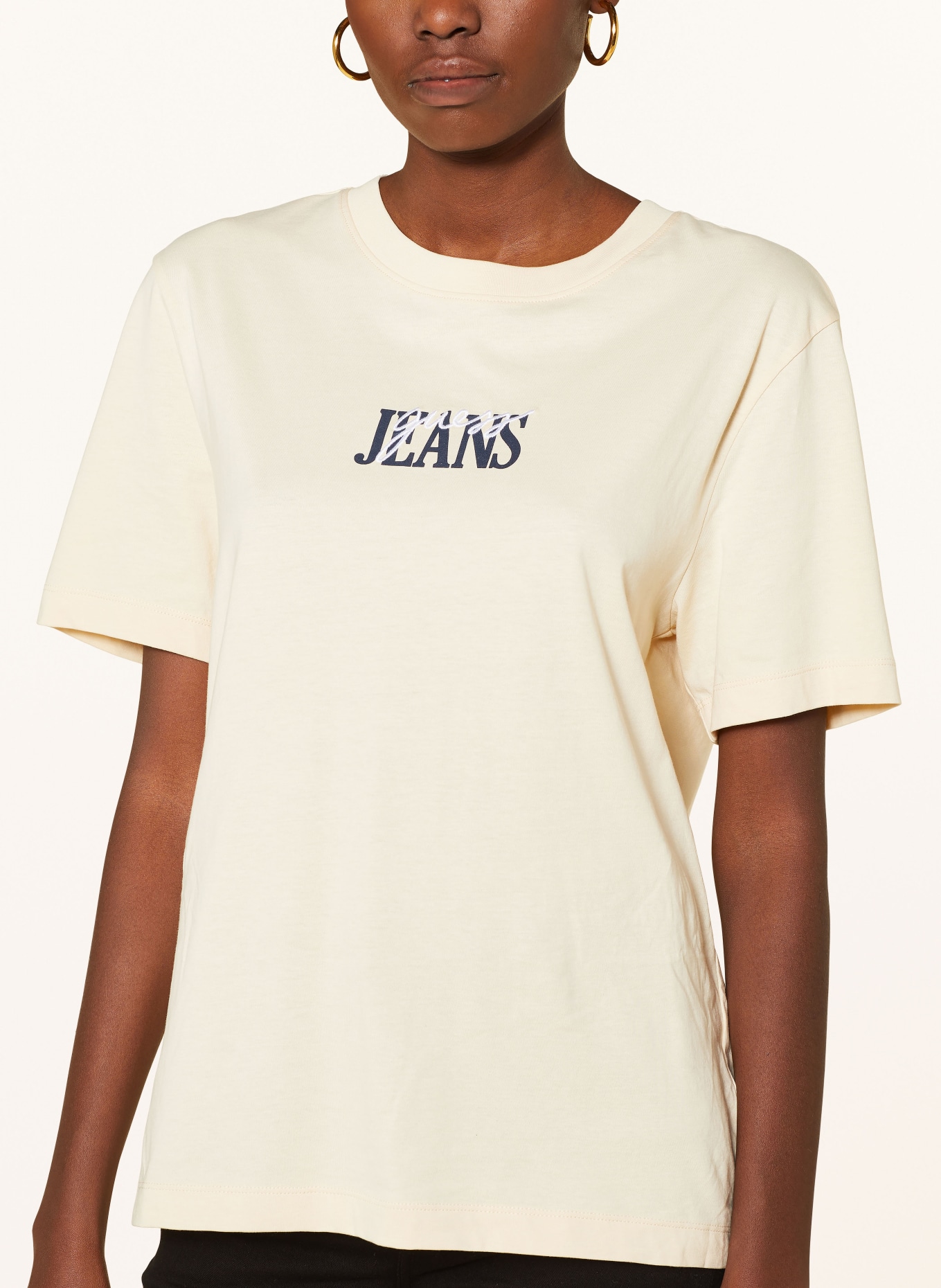 GUESS JEANS Oversized shirt, Color: LIGHT YELLOW (Image 4)