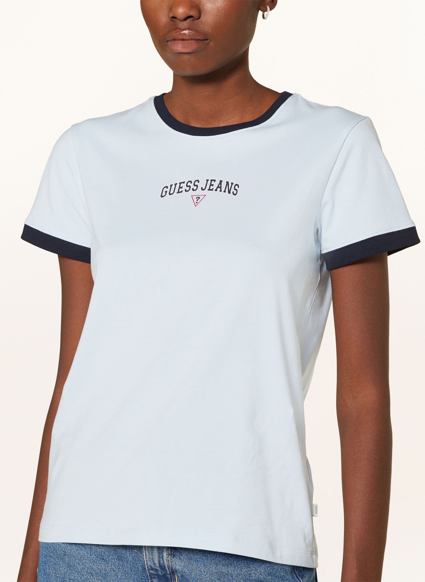 GUESS JEANS T-shirt, Color: LIGHT BLUE (Image 4)