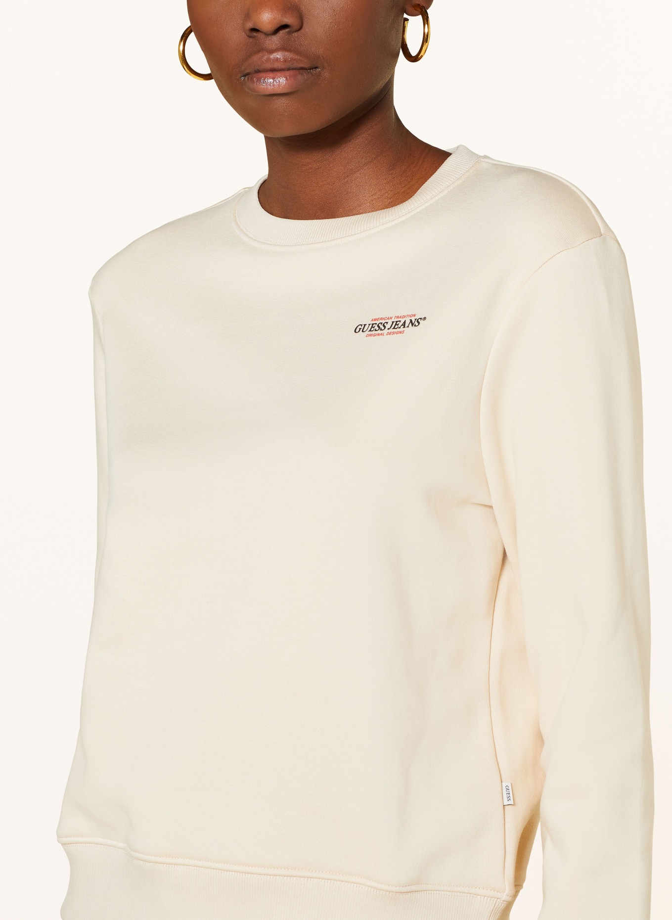 White guess crewneck on sale