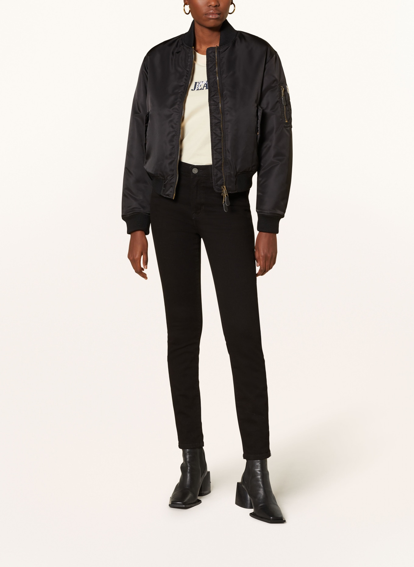 GUESS JEANS Bomber jacket in black