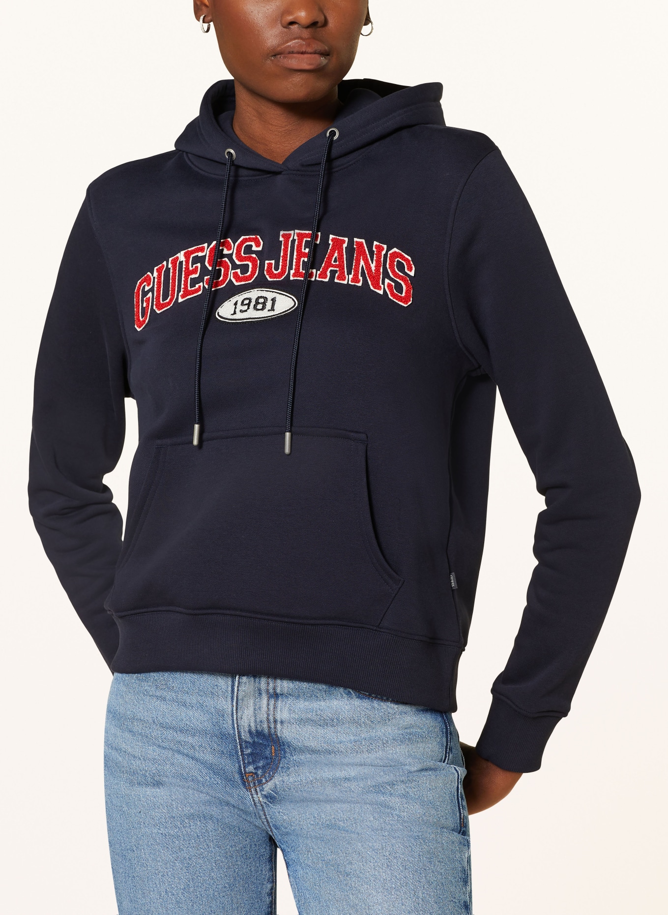 GUESS JEANS Hoodie, Farbe: DUNKELBLAU (Bild 5)