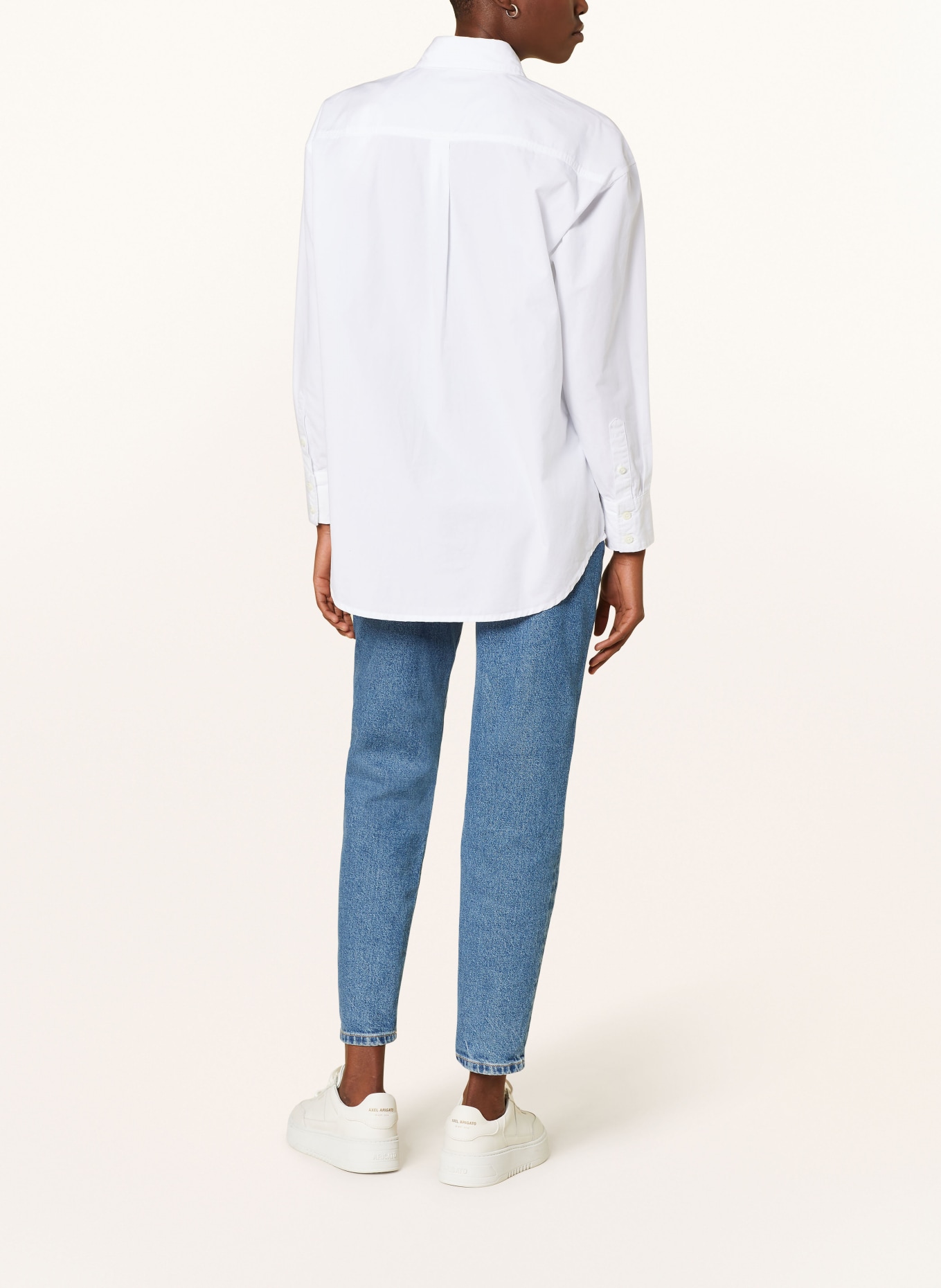 GUESS JEANS Oversized shirt blouse, Color: WHITE (Image 3)