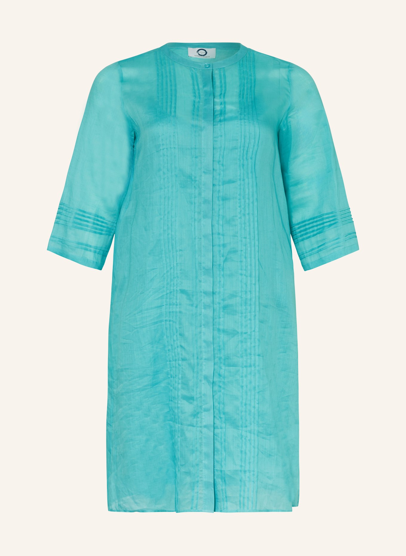 MARINA RINALDI VOYAGE Dress with 3/4 sleeves, Color: TURQUOISE (Image 1)