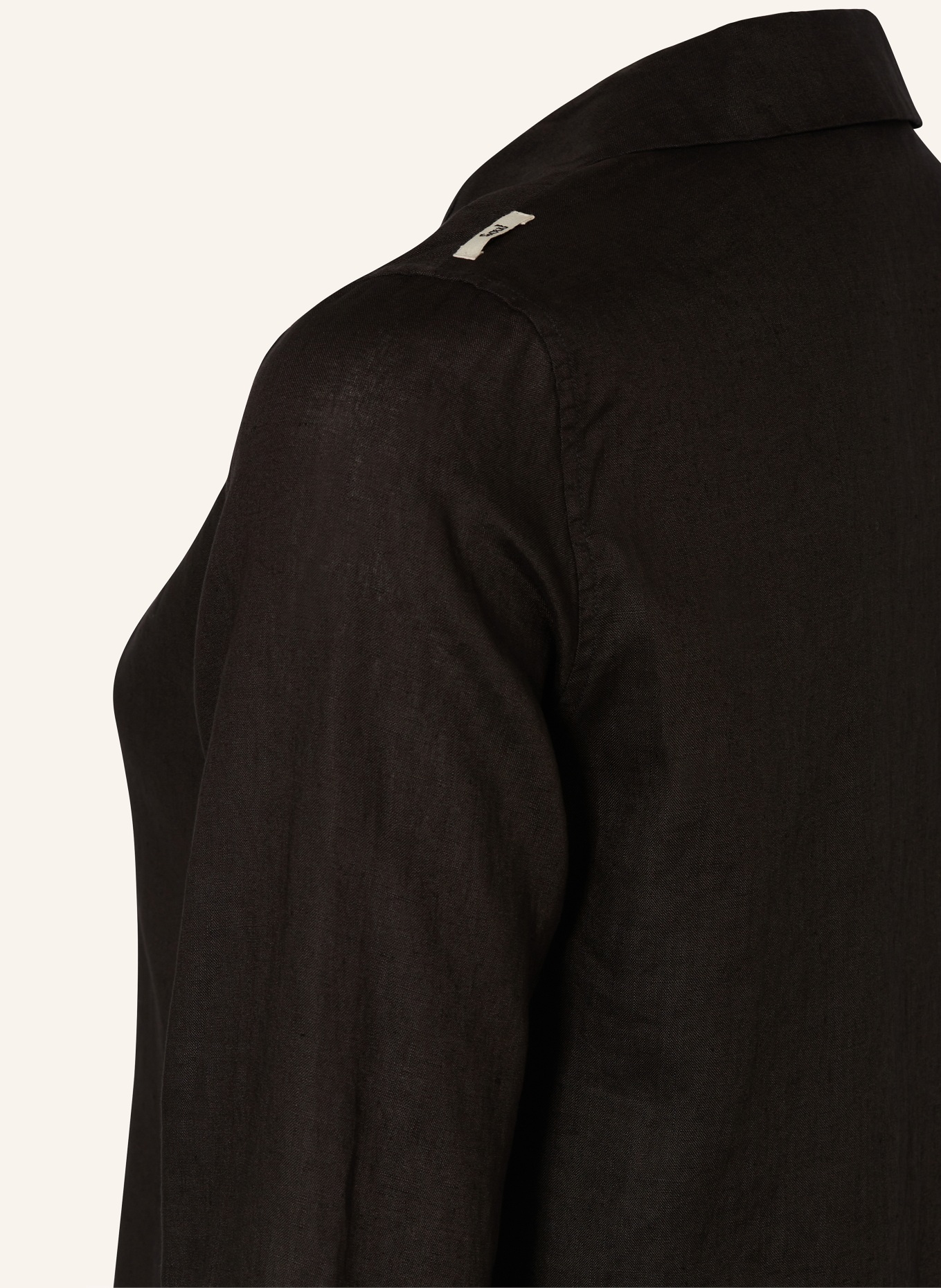 MARINA RINALDI VOYAGE Linen blazer, Color: BLACK (Image 3)