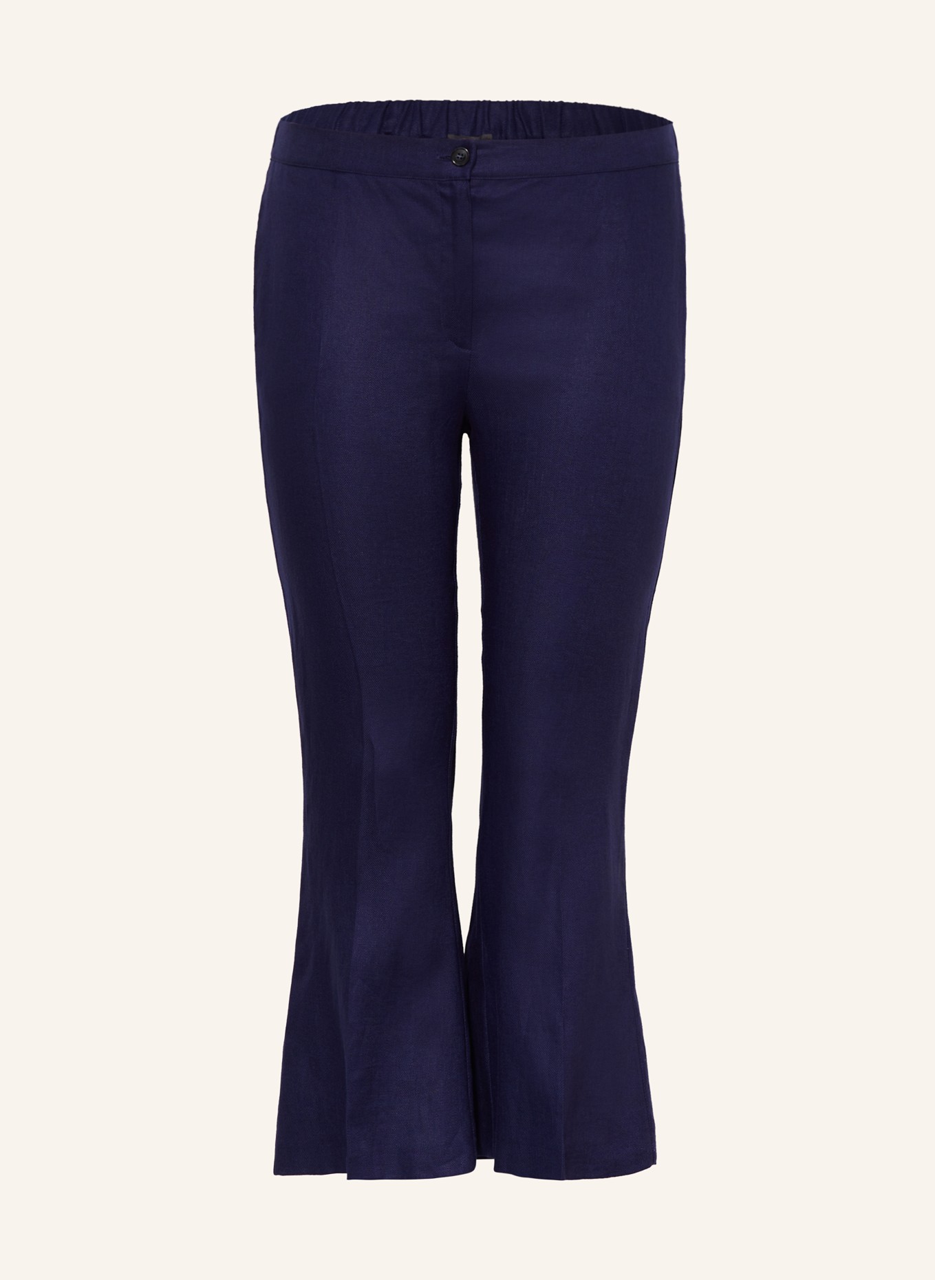 MARINA RINALDI PERSONA 7/8 pants made of linen, Color: DARK BLUE (Image 1)