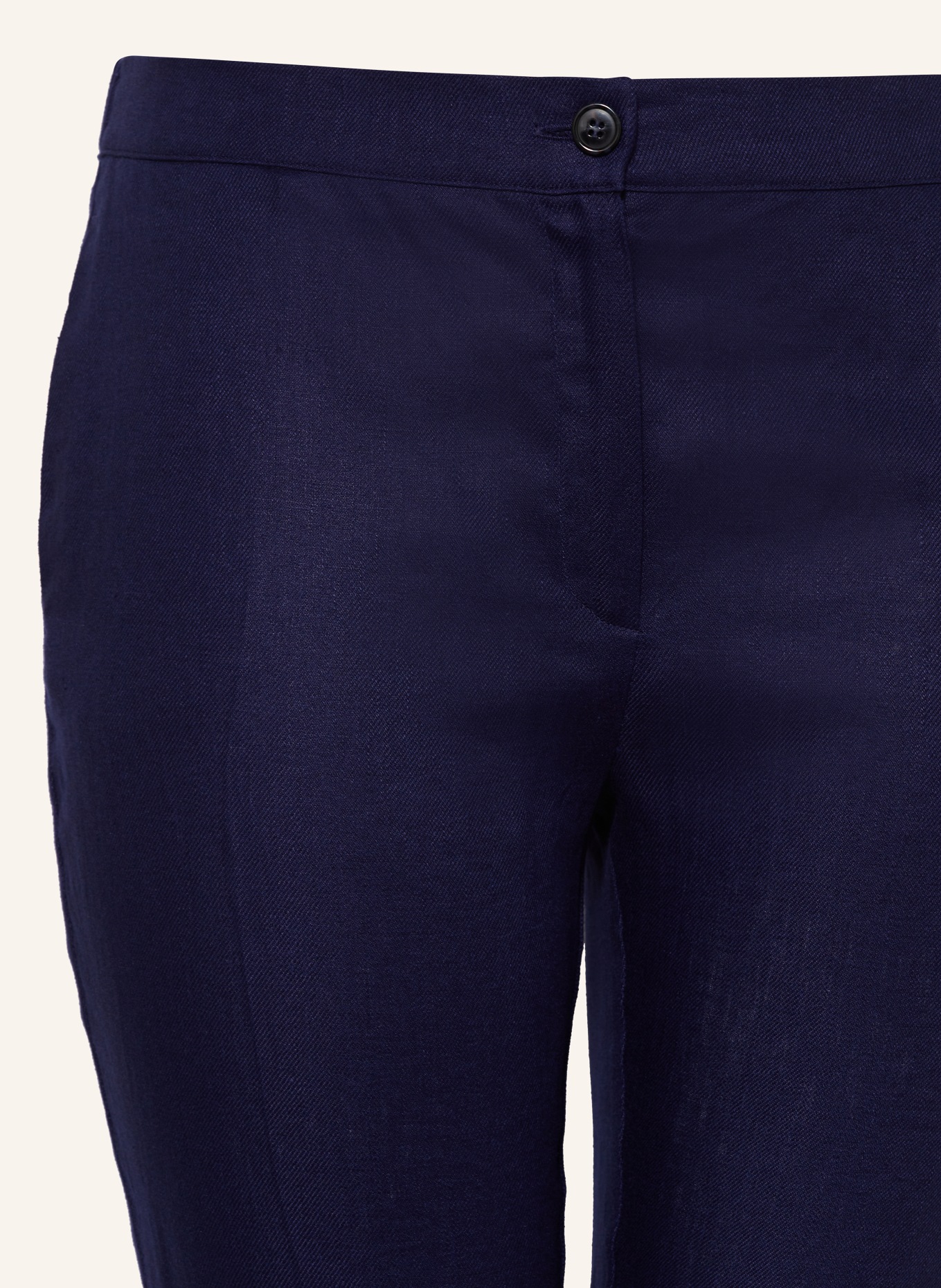 MARINA RINALDI PERSONA 7/8 pants made of linen, Color: DARK BLUE (Image 3)