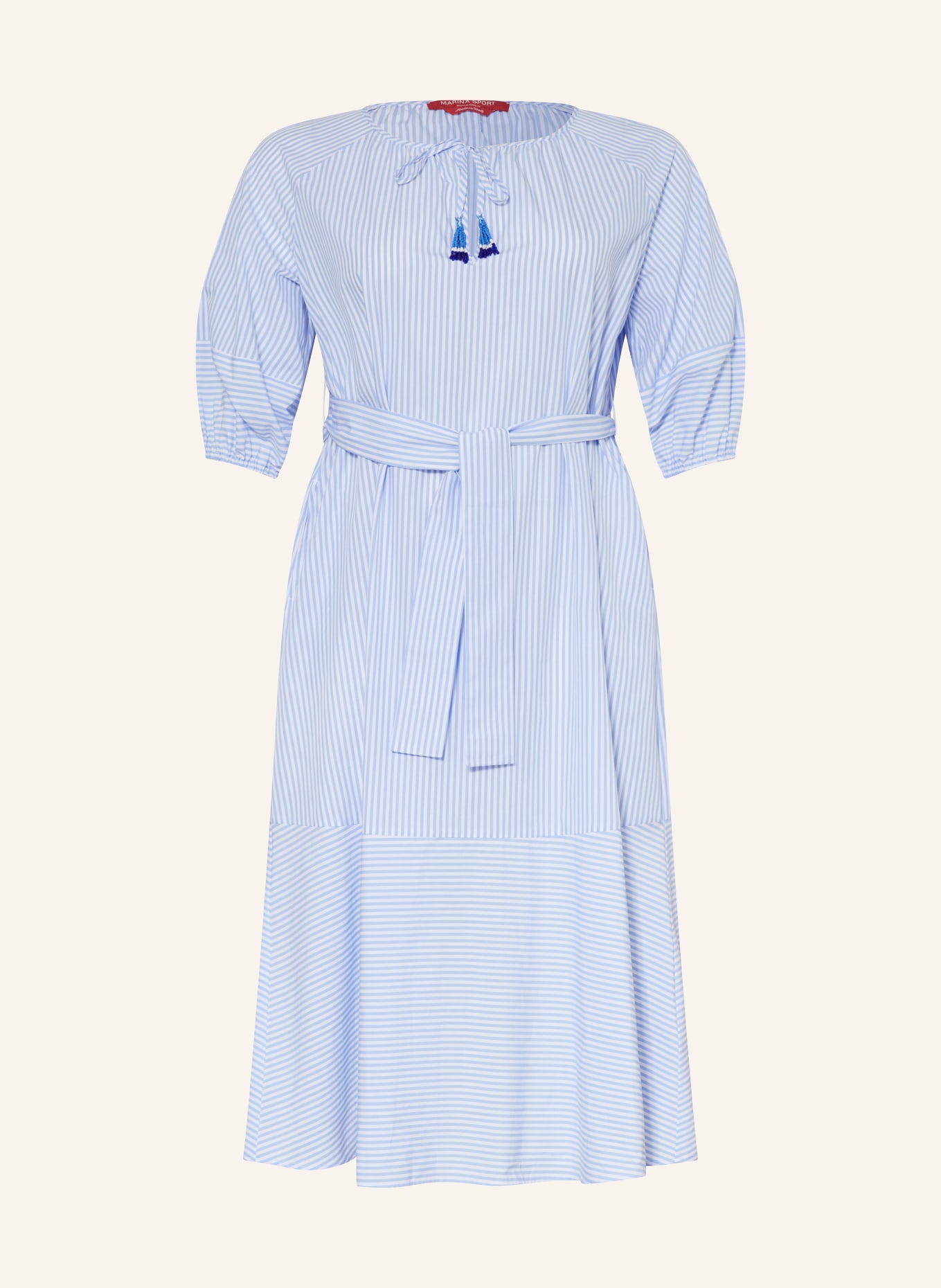 MARINA RINALDI SPORT Dress, Color: WHITE/ LIGHT BLUE (Image 1)