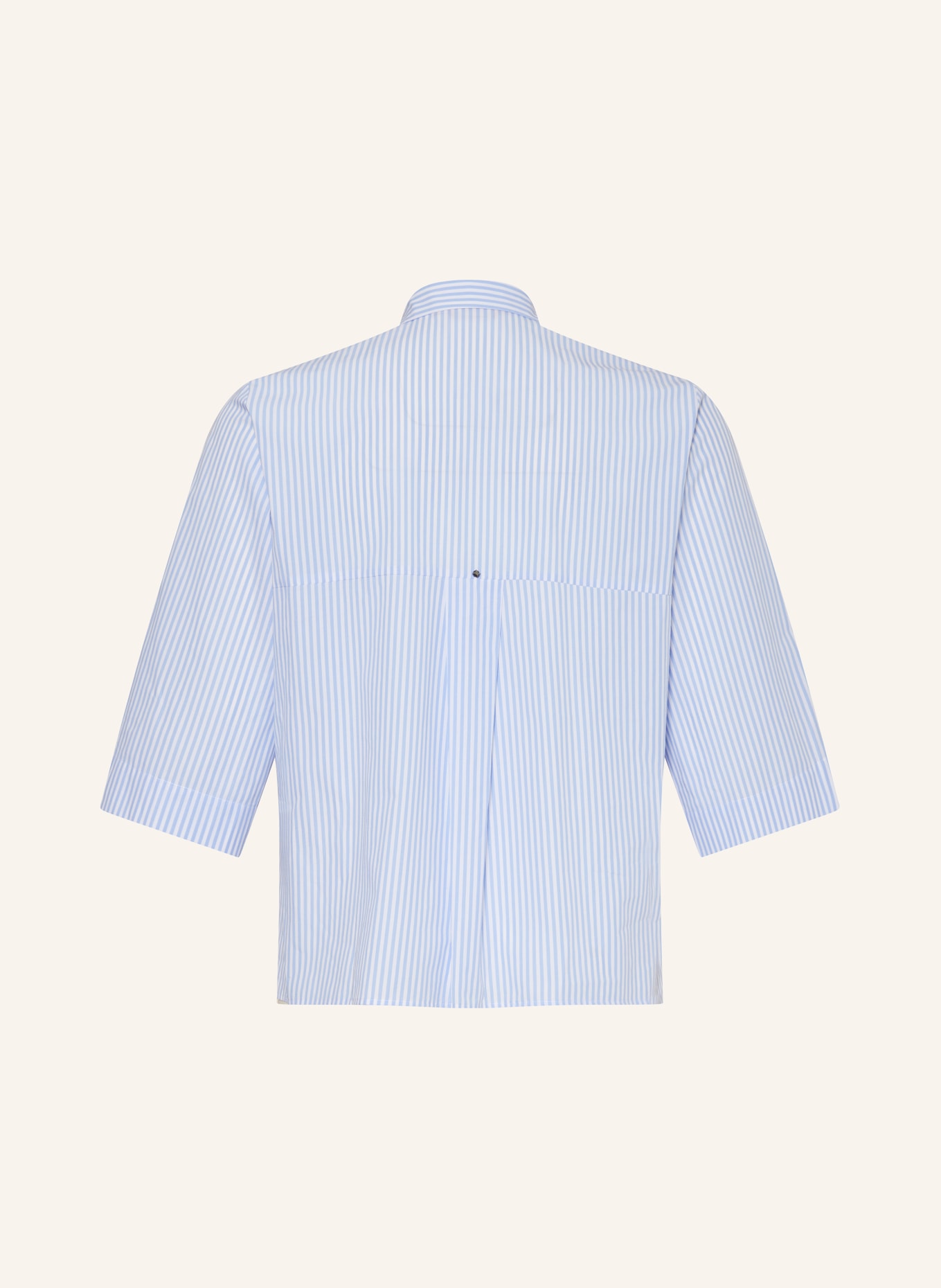 MARINA RINALDI SPORT Shirt blouse with 3/4 sleeves, Color: WHITE/ LIGHT BLUE (Image 2)