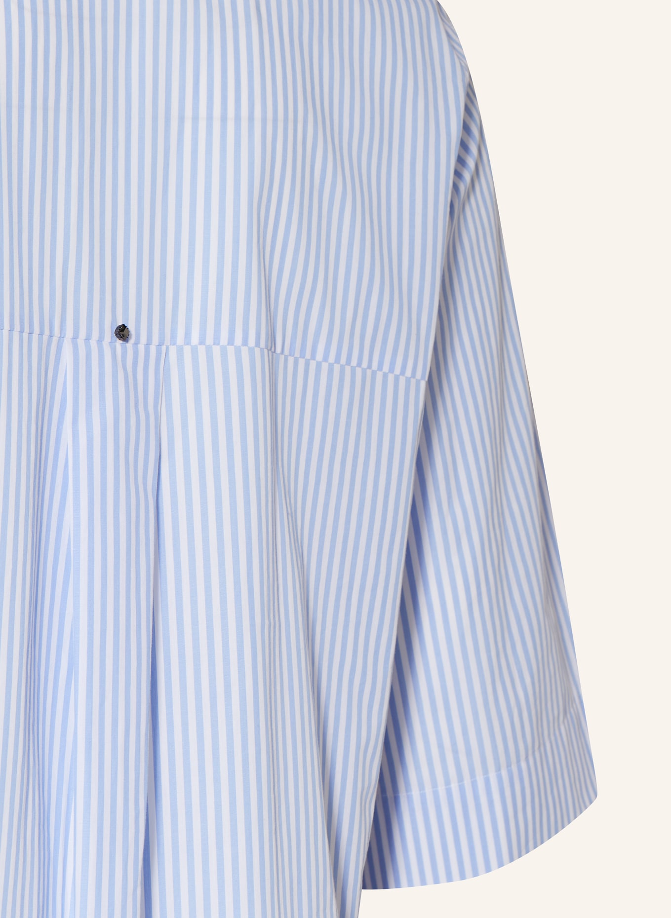 MARINA RINALDI SPORT Shirt blouse with 3/4 sleeves, Color: WHITE/ LIGHT BLUE (Image 3)