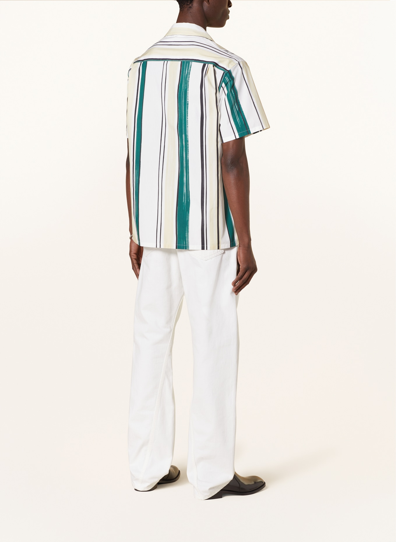 LANVIN Resort shirt comfort fit, Color: WHITE/ DARK GREEN/ BLACK (Image 3)