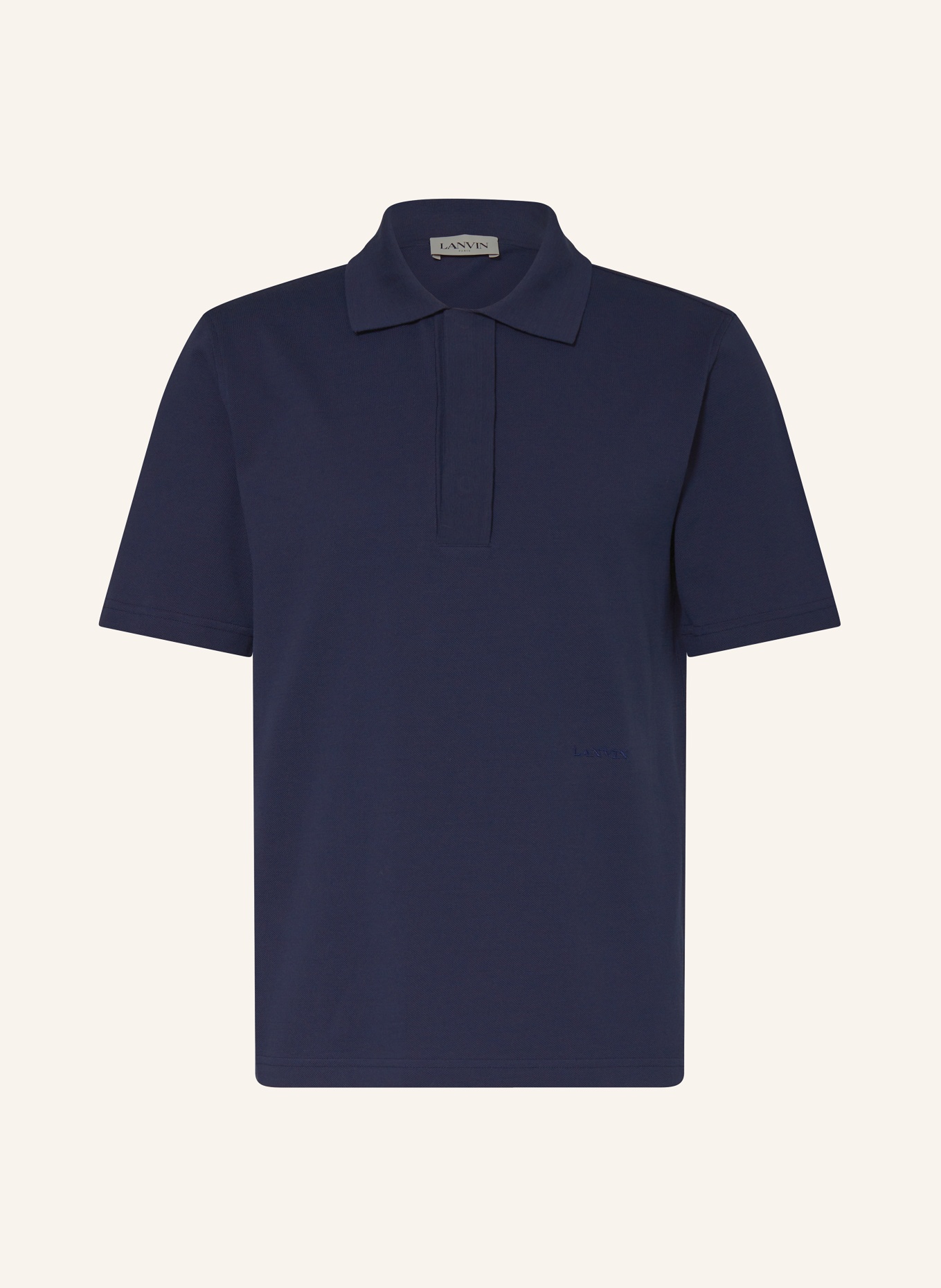 LANVIN Piqué-Poloshirt, Farbe: DUNKELBLAU (Bild 1)