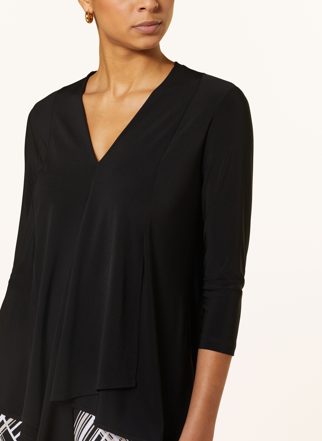 Joseph Ribkoff Shirt blouse with 3/4 sleeves, Color: BLACK (Image 4)