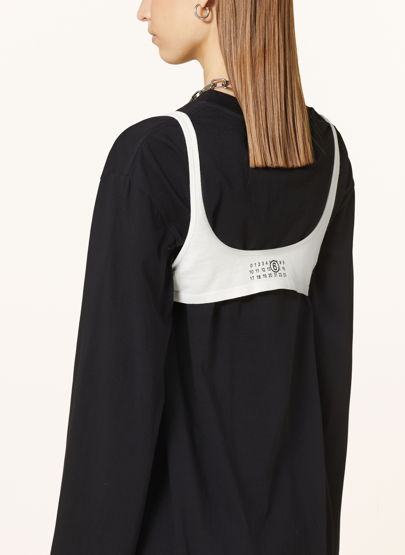 MM6 Maison Margiela Long sleeve shirt, Color: BLACK (Image 4)