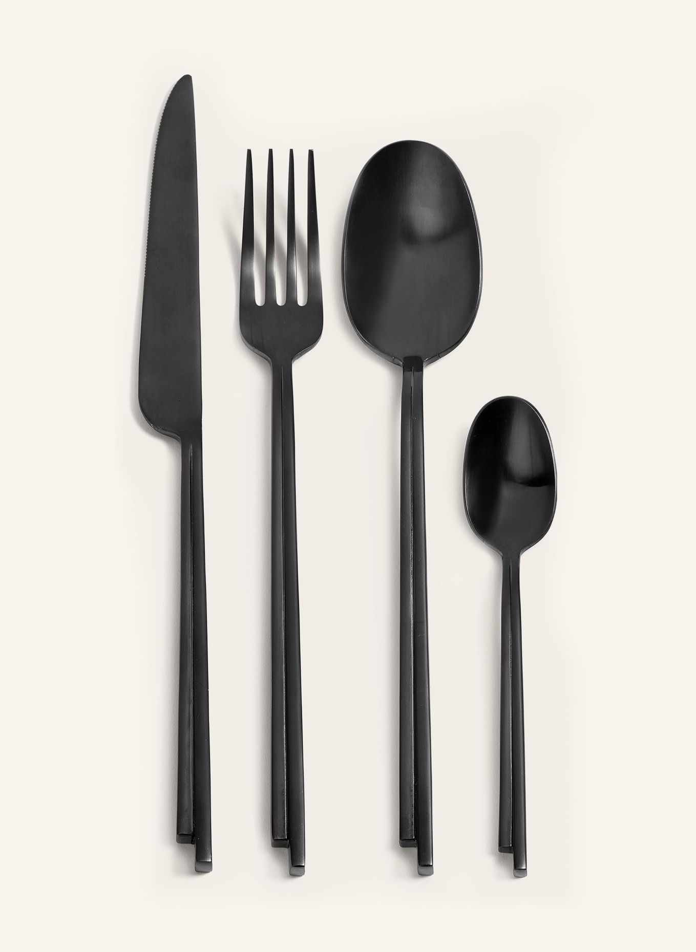 SERAX 24-piece Cutlery set DUNE, Color: BLACK (Image 1)