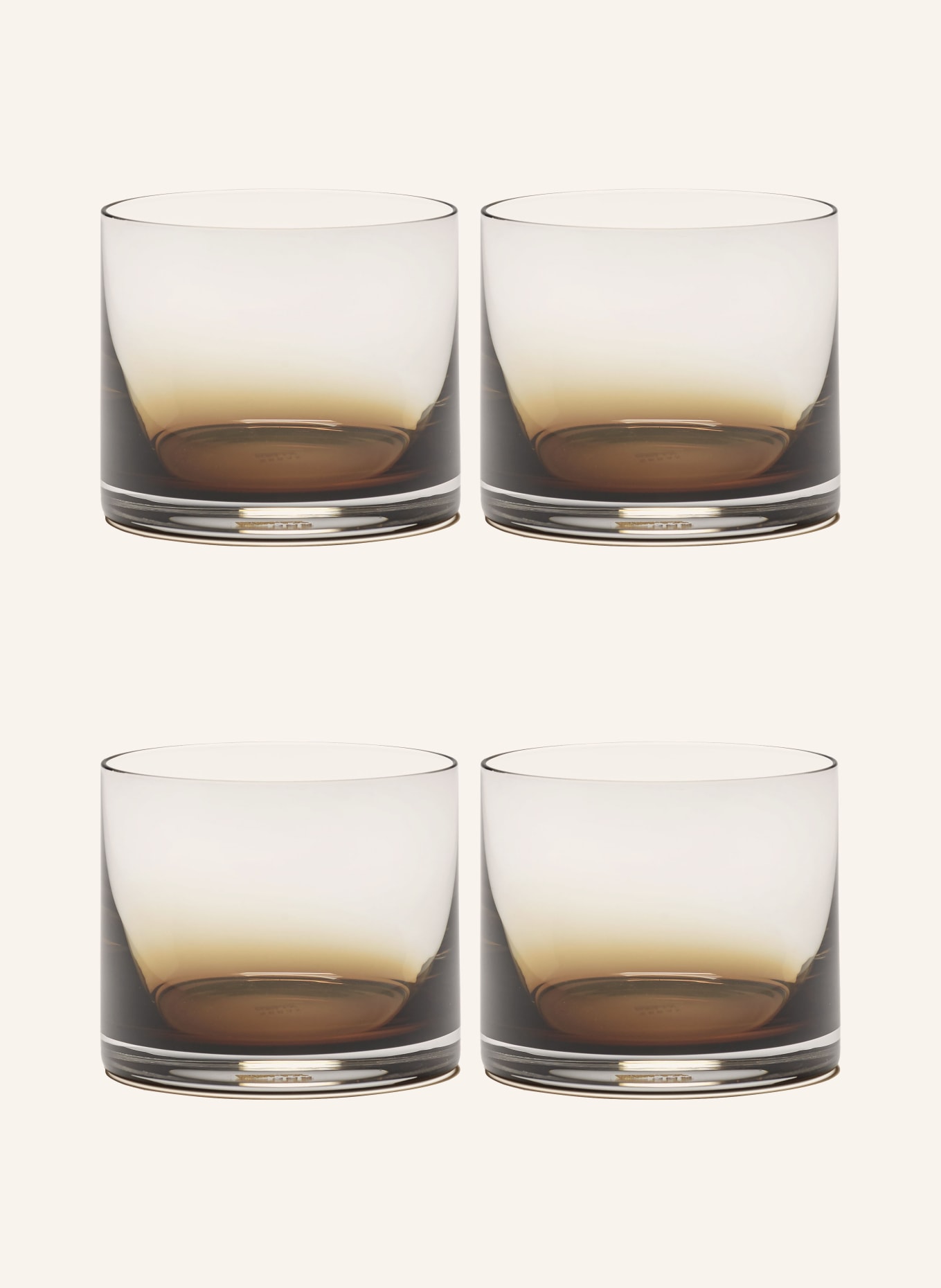 SERAX Sada 4 sklenic na pití ZUMA, Barva: TMAVĚ ORANŽOVÁ/ BÍLÁ (Obrázek 1)