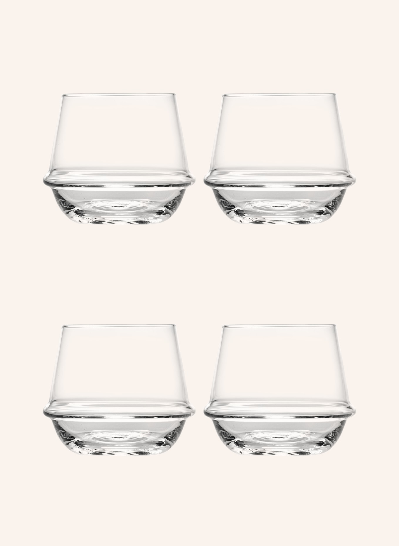 SERAX Set of 4 drinking glasses DUNE S, Color: WHITE (Image 1)