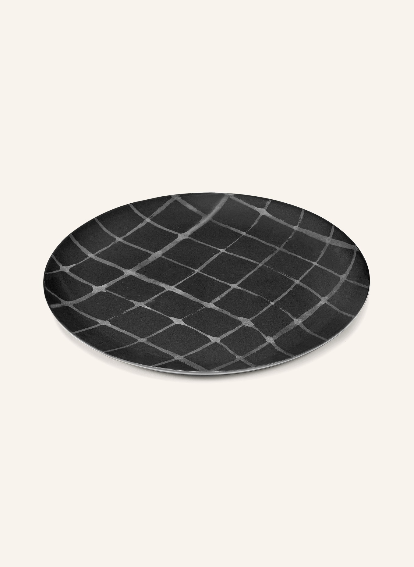 SERAX 2er-Set Menüteller ZUMA L: DUNKELGRAU