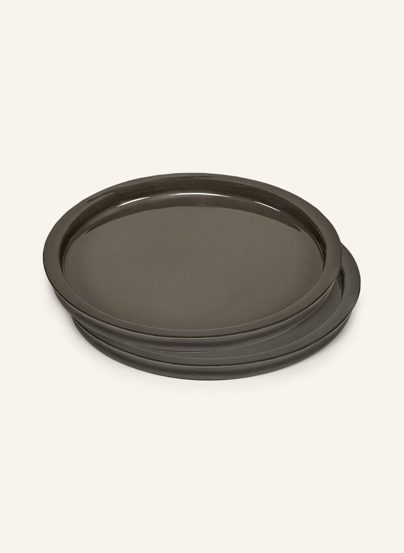 SERAX Set of 2 dessert plates DUNE XS, Color: DARK BROWN (Image 1)