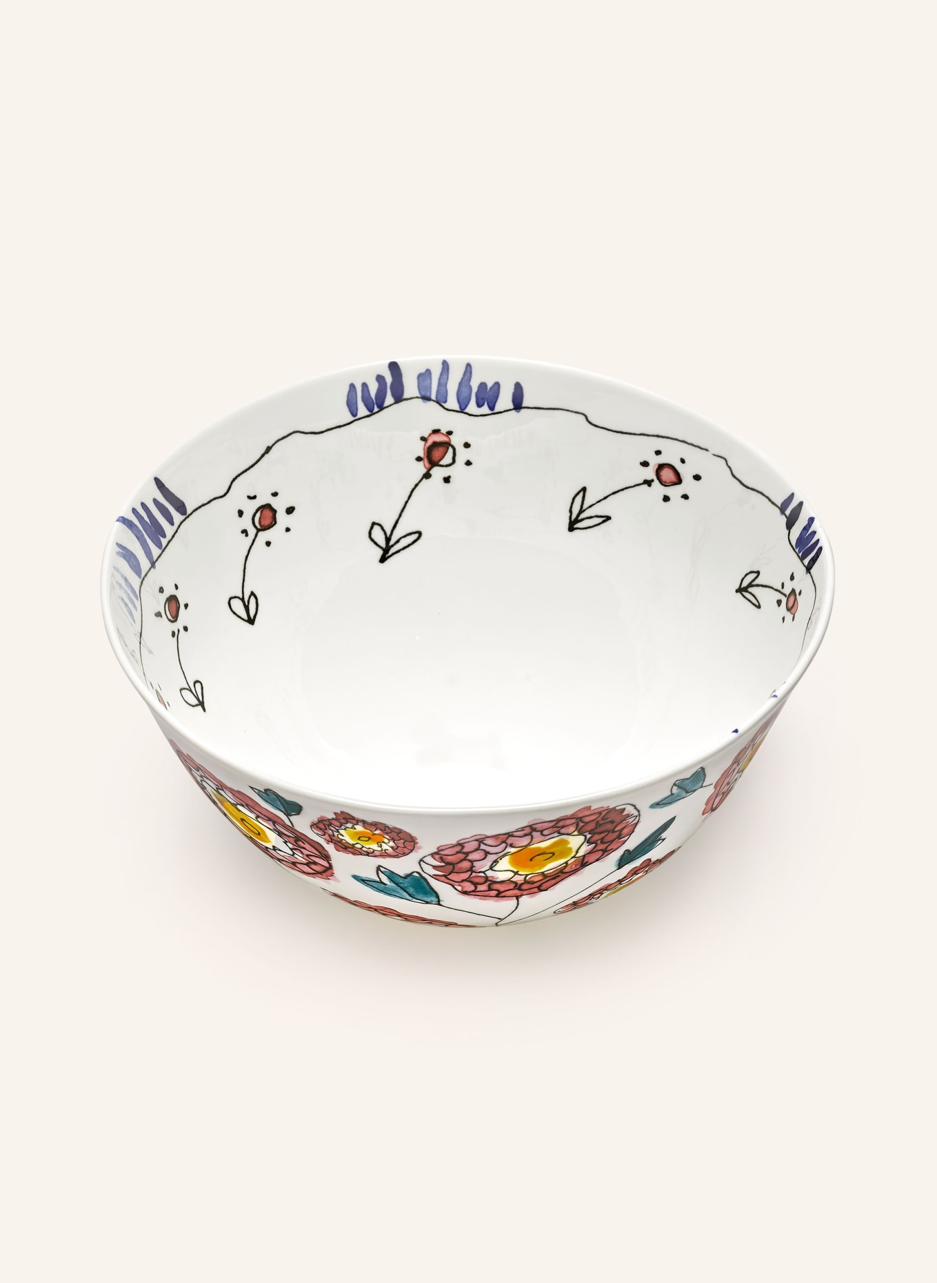 SERAX Schale ANEMONE L: WEISS / ROT / BLAU