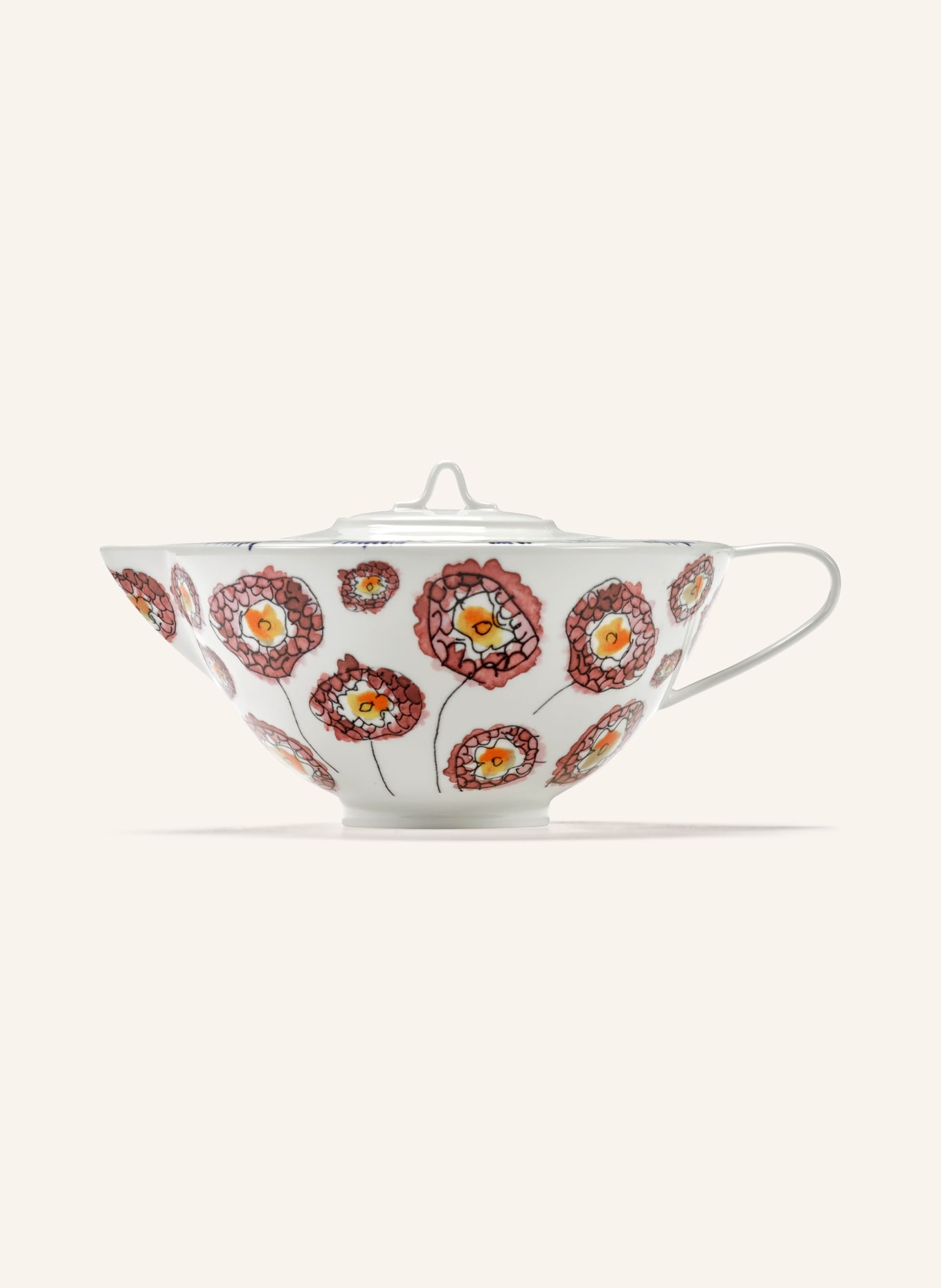 SERAX Teapot MIDNIGHT FLOWERS ANEMONE, Color: WHITE/ RED/ BLUE (Image 1)