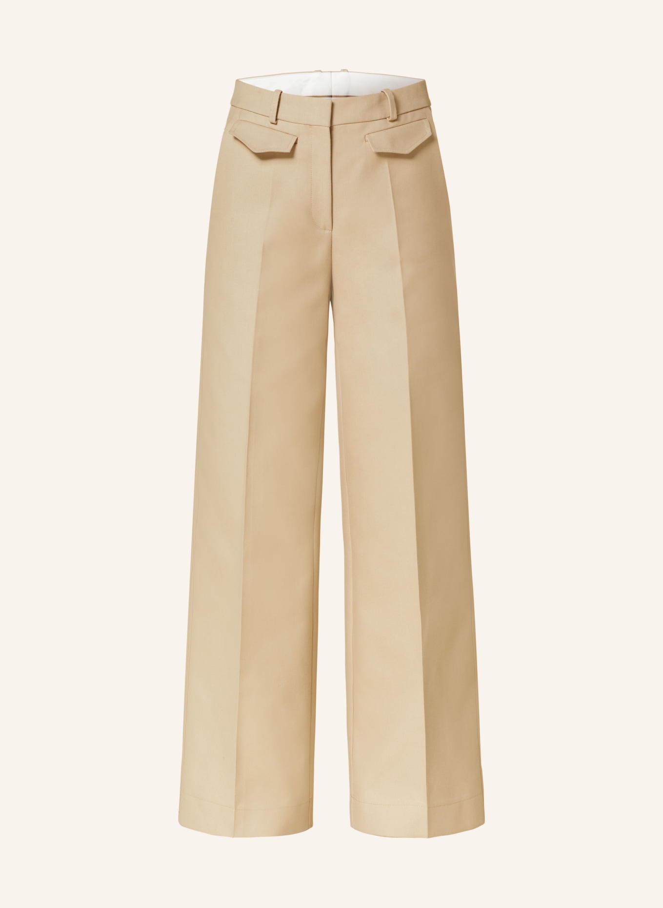 BOSS Wide leg trousers TAFELI, Color: LIGHT BROWN (Image 1)