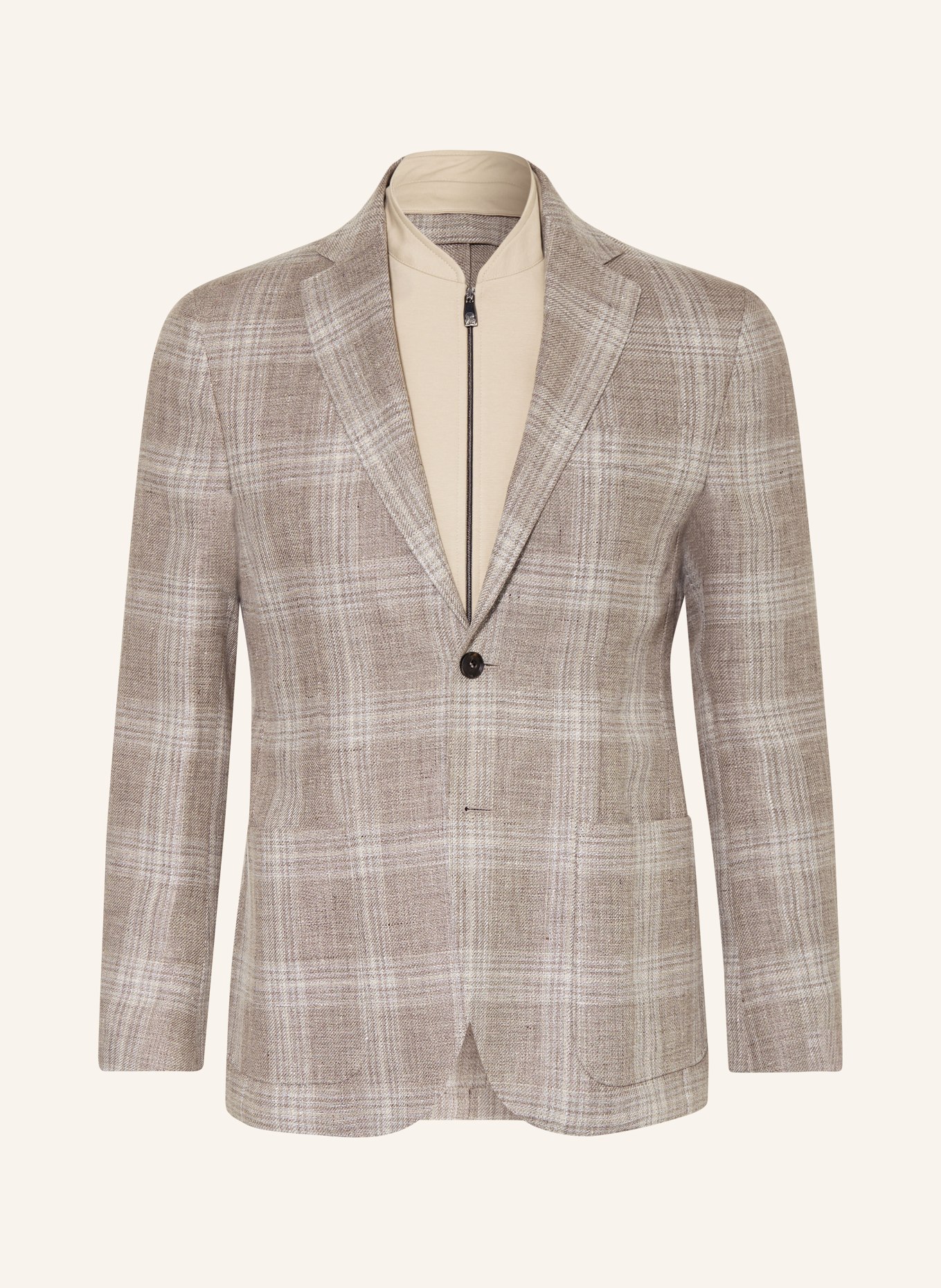 CORNELIANI Suit jacket slim fit with detachable yoke, Color: 030 BEIGE (Image 1)