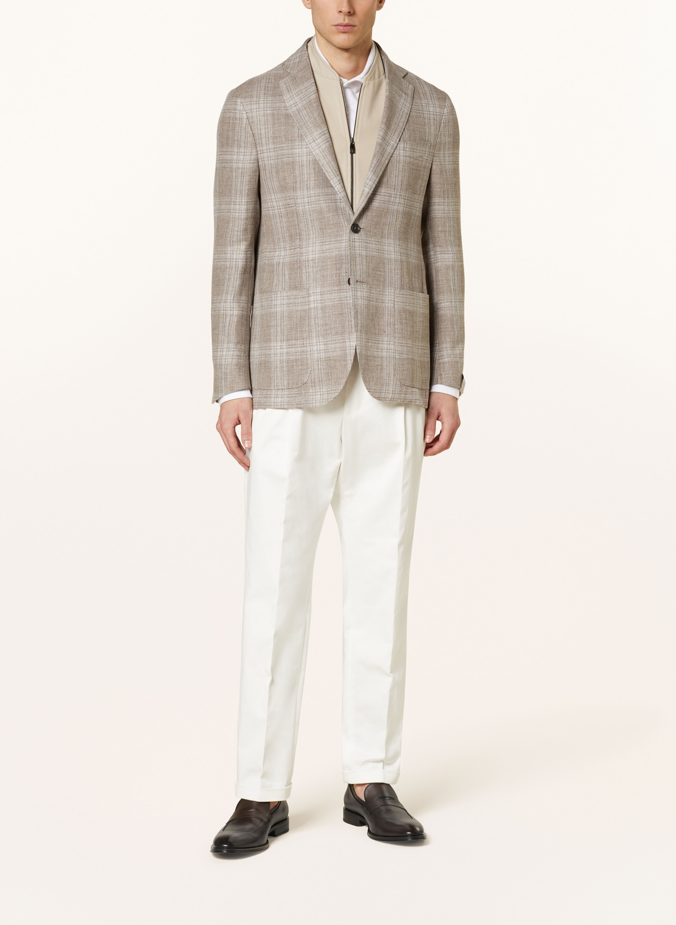 CORNELIANI Suit jacket slim fit with detachable yoke, Color: 030 BEIGE (Image 2)