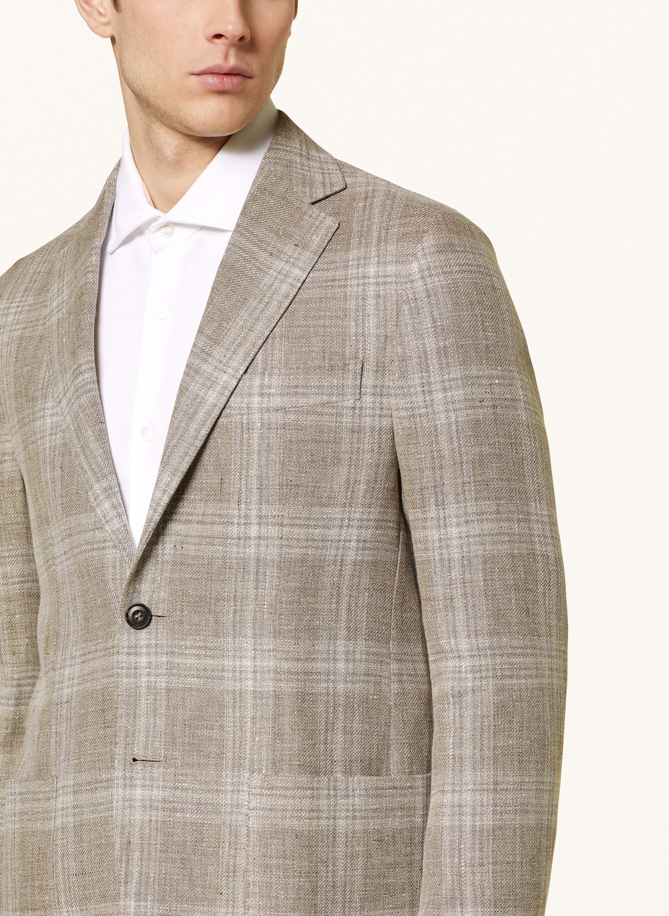 CORNELIANI Suit jacket slim fit with detachable yoke, Color: 030 BEIGE (Image 7)